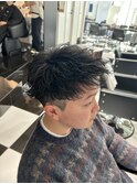 メンズパーマツイスパ波巻きスパイラルマッシュセンターパート