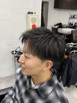メンズカット リア(Men’s cut riah) センターパートニュアンスパーマスパイラルパーマメンズパーマ