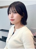 大人ボブ*くびれボブ*外ハネボブ*顔周りカット*前髪カット*黒髪