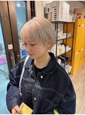 大人ショートボブ丸みショートカットマッシュショート前髪あり