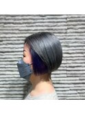 ブルーシルバーアッシュブルージュ透明感グラデーションカラー