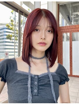 バイオレットジェム(Violet`jem) シースルーバングカシスカラー小顔ボブMI-60