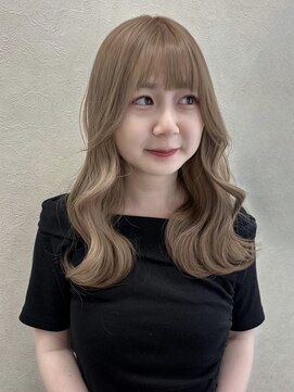 ソア 並木坂(Soa) 韓国ヘア/顔周りカット/レイヤーカット/ベージュ/ロング