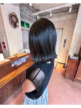 ポット バイ クレドガーデン 大宮東口店(pote by CRED GARDEN) 黒髪x外はねスタイル