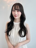 ギグス 栄店(gigs)&nbsp;ロングレイヤー/韓国風巻き/暗髪/小顔バング/大人ヘア/似合わせ