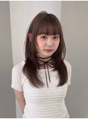 オリーブブラウン/レイヤーカット/透明感カラー/韓国ヘア