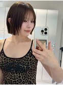小顔見え韓国ボブ