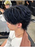 フェザーショート×ブルーブラック