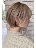 【mee.】ハセガワヒトシ 耳かけサイドショート☆オフベージュ