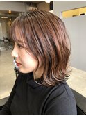 大人フェミニン　ミディアムボブ