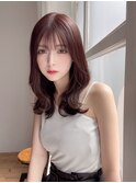 テラコッタ/韓国風ヨシンモリ/流れるレイヤー/前髪カール[銀座]