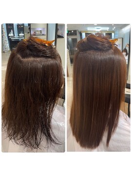 ラブクロムトーキョー オモテサンドウ(LOVECHROME OMOTESANDO) 美髪ストレート　髪質改善　簡単スタイリング