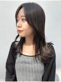 韓国風レイヤーカットウルフカット前髪カットベージュカラー