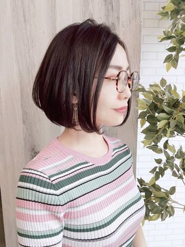 プレジール (Plaisir) 30代40代50代　小顔×大人内巻きボブ　似合わせ　前髪無し