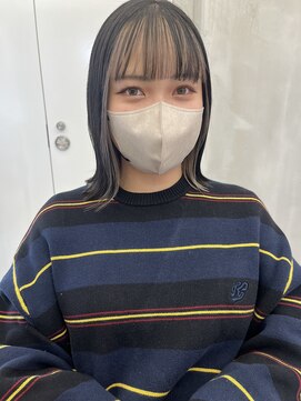 ロンドルーチェ 心斎橋(Lond luce) ダークアッシュ/ミディアムレイヤーカット［髪質改善/縮毛矯正］