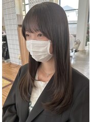 韓国レイヤー/艶髪ナチュラルベージュ