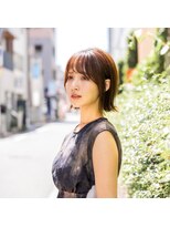 アンバー 池袋(amber)&nbsp;顎下パツっとボブ/アッシュベージュ/顔まわりレイヤー[池袋駅]