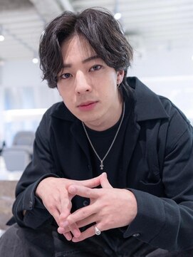 オースティン 調布アミックス(AUSTIN) ツイストパーマ七三オールバックマッシュウルフスリークショート