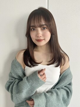 ファルベ(Farbe) イメチェン/ホワイトブロンド/外ハネボブ/美髪/ワイドバンク