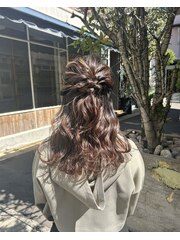 hair set /ロープ編みハーフアップ