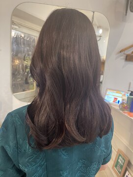 アミュレ(Amule) 韓国風ミディアムくびれグレージュ重め髪型梅ヶ丘下北沢経堂