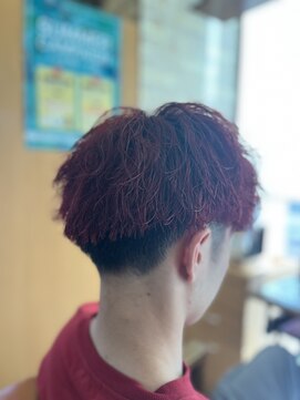 フレンズ 手稲店(friend's) 赤髪ツイストスパイラルパーマハイトーンブリーチパーマ札幌