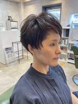 クーロン(Qoolon)&nbsp;ベリーショート × アシンメトリー × two block × 3D color