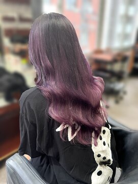 オズ 梅田店(OZ) ディープラベンダー/エクステごとカラー/エクステ60枚