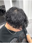 guest snap 刈り上げ前下がりマッシュ×波巻きパーマ