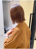 Santa'Fe式脱白髪染め白髪ぼかしカラー/ボブ/キャメル
