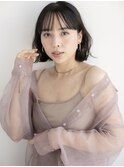 イメチェン/ホワイトブロンド/外ハネボブ/ワイドバング/白河58