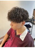 ツイストスパイラルパーマ×ナチュラルブラウン