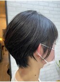 デザインカラー／レイヤーカット/ウエットヘア/オリーブベージュ