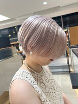 ピークアブー ワン(PEEK-A-BOO ONE)&nbsp;ハンサムショートハイトーンダブルカラーホワイトベージュ