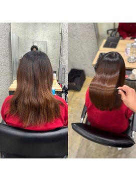  #髪質改善#縮毛矯正#美髪矯正#レイヤーカット#白髪ぼかし