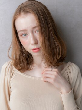 カバーヘア ブリス 北浦和(COVER HAIR bliss) 透明感ミルクティーブロンドくびれミディアムX北浦和20代30代