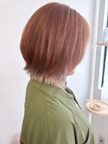 ミュラ(mulah)&nbsp;インナーカラーホワイトベージュ×暖色カラー＊レイヤーカット