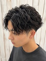 ルートヘア 辻堂店 メンズシャドウパーマ黒髪マッシュ刈り上げ20代30代束感ヘア
