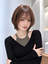 フォト 新宿三丁目(foto) 髪質改善地毛風縮毛矯正くびれレイヤー切りっぱなしボブ