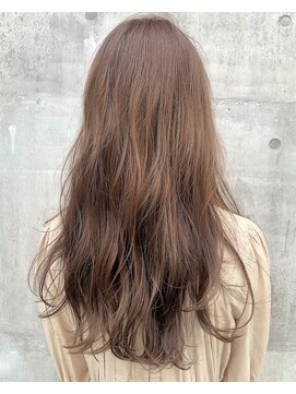 ヘアーメイクオズ(hair make O/S) 【KON】うざバングカジュアルロング_ フリンジウェーブ