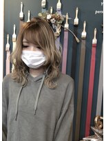 バンビ プライベート サロン(Bambi private salon)&nbsp;ハイライト＋バレイヤージュ*ベージュミディアム*Bambi松平愛