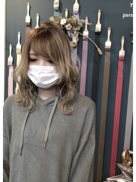 バンビ プライベート サロン(Bambi private salon) ハイライト＋バレイヤージュ*ベージュミディアム*Bambi松平愛