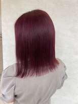 アースコアフュールボーテ 笛吹店(EARTH coiffure beaute)&nbsp;ピンクカラーダブルカラー外ハネボブ