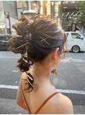 編み下ろしポニーテール