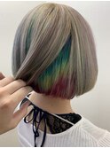 【インナー】レインボーカラーボブ