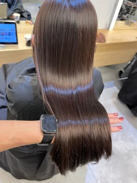 ジーナ 船橋(Zina) 髪質改善＊ロングレイヤーグレーベージュ＊美髪【Zina船橋】