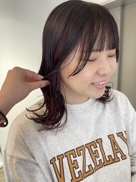 アヴァンスアンス 広島袋町店(AVANCE.ens) イヤリングカラーワインレッドカラー