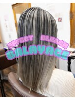 ヘアーメイク ダンス(hair make DANCE) 毛先残留あり！ 追いブリーチのバレイヤージュ