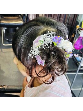バカラ ヘアー 北花田(BAKARA HAIR) お花の妖精さん☆サイドアップ
