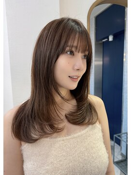 ロンドアベニール 北千住(Lond avenir) ミニウルフレイヤーカット顔周り前髪韓国ミディアムロング北千住